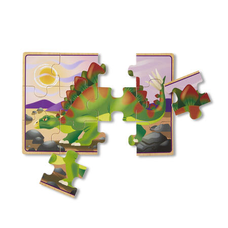 Dřevěné puzzle v krabičce Dino - 5